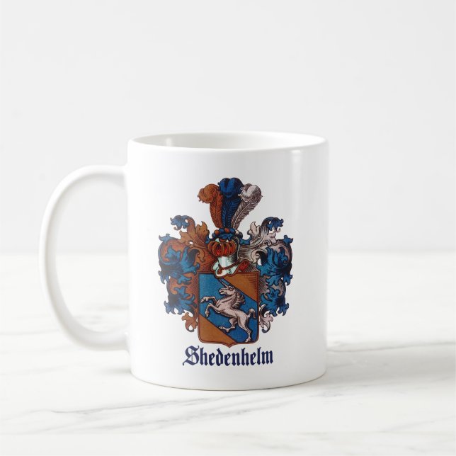Taza De Café Crest familiar ancestral para Shedenhelm (Izquierda)