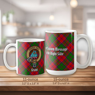 Taza De Café Crestá de Clan Grant sobre tartán