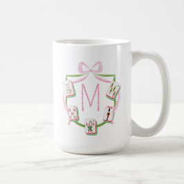 Taza De Café Cresta festiva de Mah Jongg navideño elegante