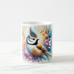 Taza De Café Crested Tit 251024AREF105 - Watercolor