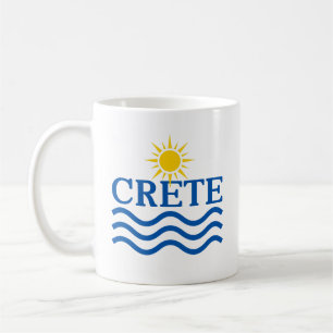 Taza De Café CRETE Grecia, ondas solares