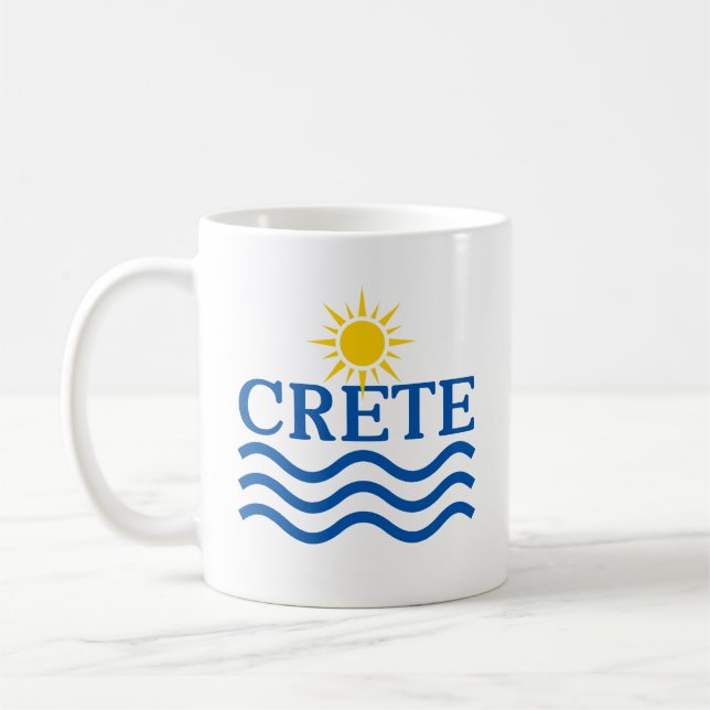 Taza De Café CRETE Grecia, ondas solares (Izquierda)