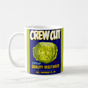 Taza De Café Crew Corte etiqueta de la cesta de vegetales