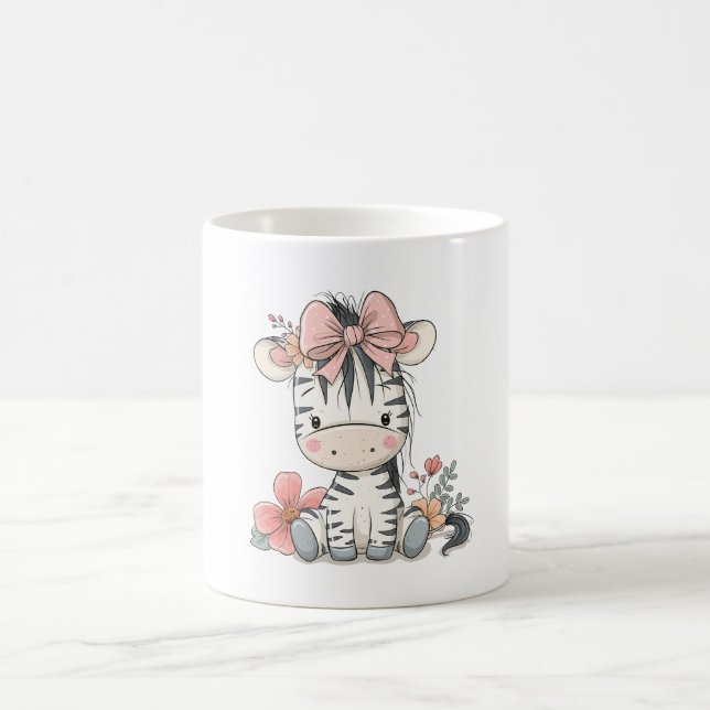 Taza De Café Cría de cebra sentada con cinta (Centro)