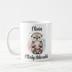 Taza De Café Cría de Nutria con Caparazón de Caracol "Totalment