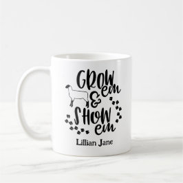 Taza De Café Cria Muestra Cordero Nombre Personalizado