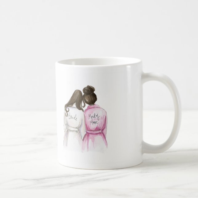Taza De Café ¿Criada del honor? Criada larga del bollo del Br (Derecha)