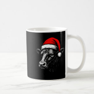 Taza De Café Criador de Angus Negro Navidad Vaca Sombrero de Sa
