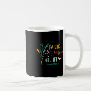 Taza De Café Criando Flores Silvestres Y Madres De Vida Silvest