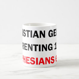 Taza De Café Crianza gentil cristiana 101: Efesios 6:4