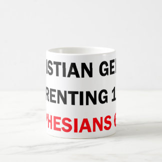 Taza De Café Crianza gentil cristiana 101: Efesios 6:4
