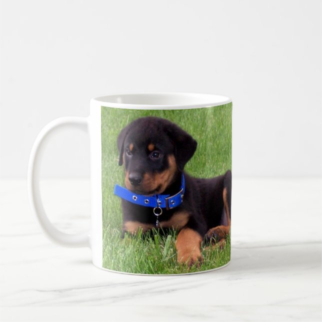 Taza De Café crías de rottweiler. (Izquierda)
