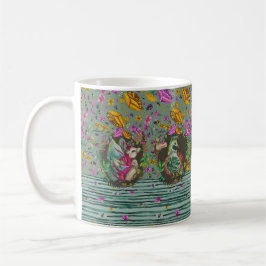 Taza De Café Criatura de jardín de fantasía maximalista
