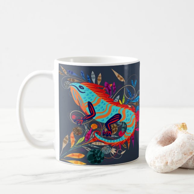 Taza De Café Criaturas caprichosas | Iguana (Con donut)