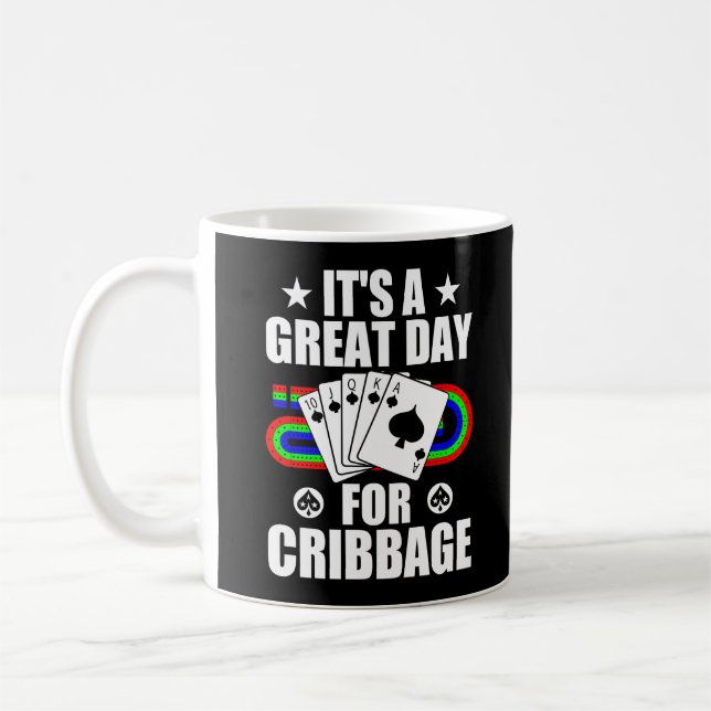 Taza De Café Cribbage Board Para Cribbage Card Game Player Funn (Izquierda)