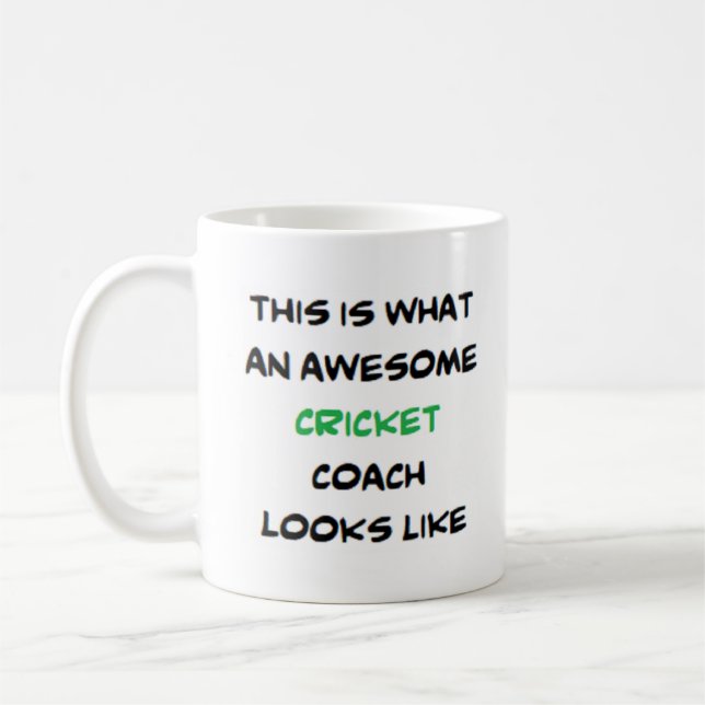 Taza De Café cricket coach, awesome (Izquierda)