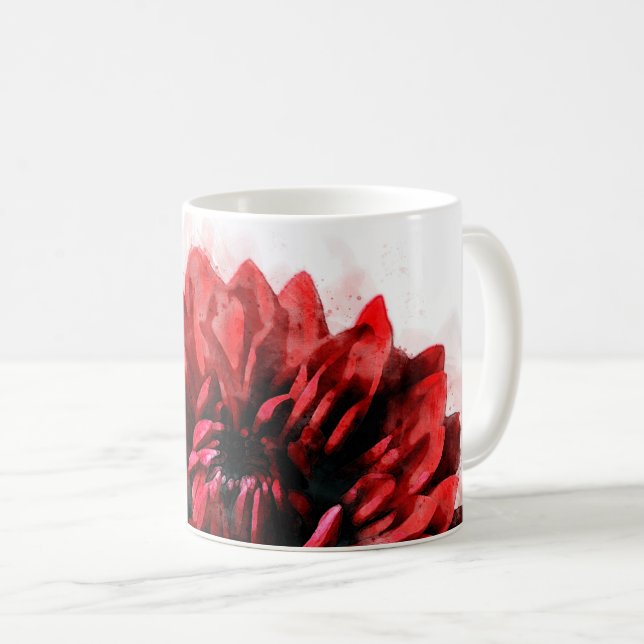 Taza De Café Crímenes de acuarela de Dahlia en negrita (Anverso derecho)