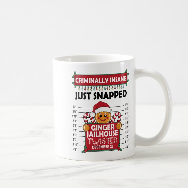 Taza De Café Crimina, navidad del hombre del jengibre (Derecha)