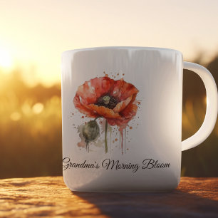 Taza De Café Crimson Bloom, personalizado