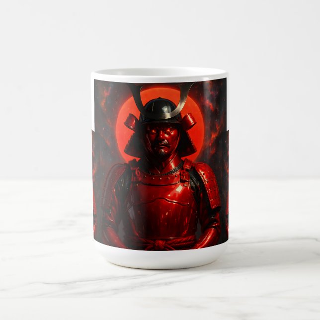 Taza De Café Crimson Samurai Warrior (Centro)