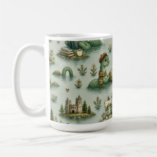 Taza De Café Criptídeos Acogedores Nessie Monstruo del Lago Nes