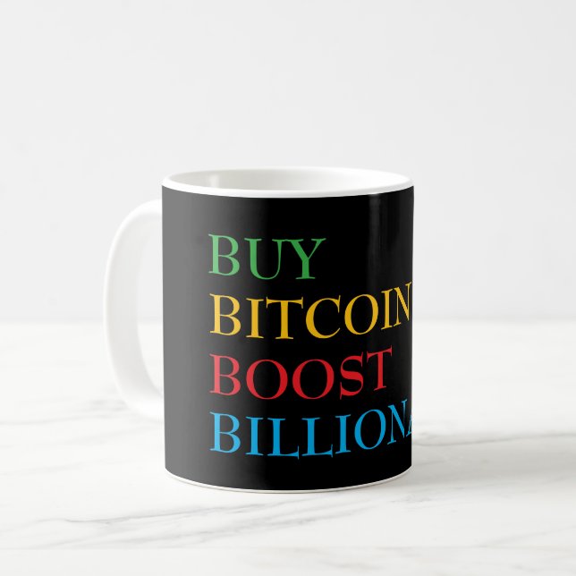 Taza De Café Cripto de Bitcoin (Anverso izquierdo)