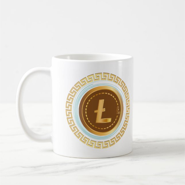 TAZA DE CAFÉ CRIPTOMONEDA LITECOIN (Izquierda)