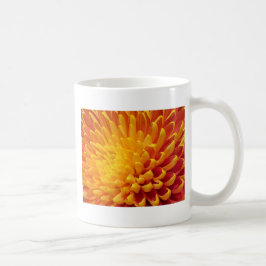 Taza De Café Crisantemo amarillo y Naranja