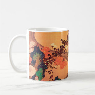 Taza De Café Crisantemo por un arroyo con rocas (1760)