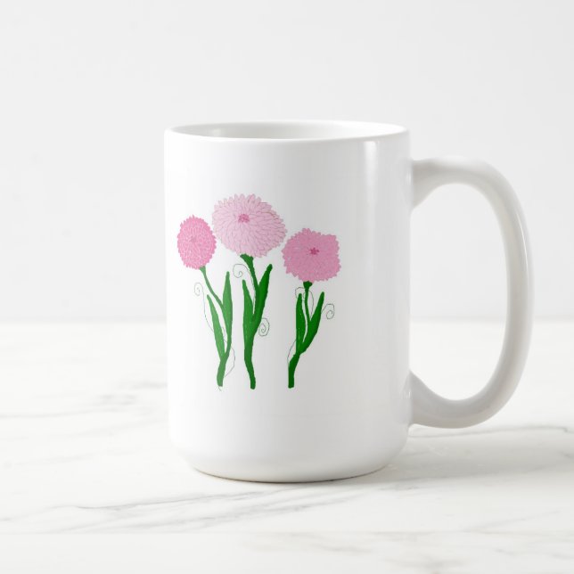 Taza De Café Crisantemo rosa (Derecha)