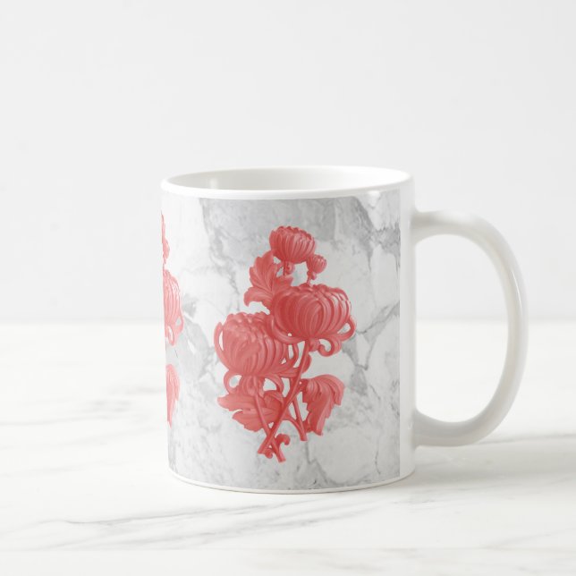 Taza De Café Crisantemo rosa (Derecha)