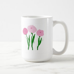 Taza De Café Crisantemos rosados