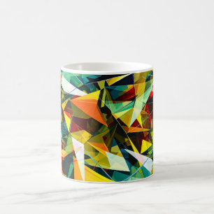 Taza De Café Cristal de Vidrio Geométrico Abstracto Moderno