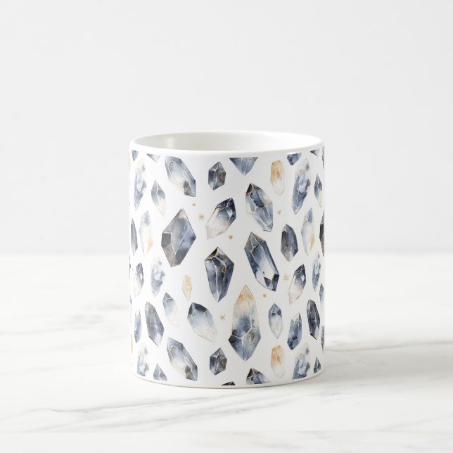 Taza De Café Cristales de Oro Azul (Centro)