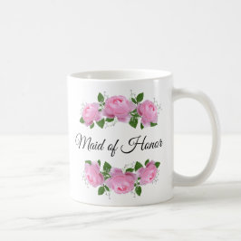 Taza De Café Cristales rosados de doncella personalizados