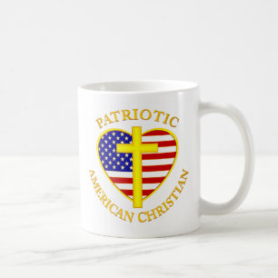 Taza de café cristiana americana patriótica