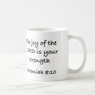 Taza de café cristiana con verso de la biblia