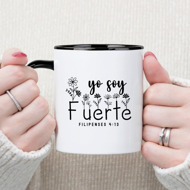 Taza de café cristiana en español Yo Soy Fuerte (Subido por el creador)