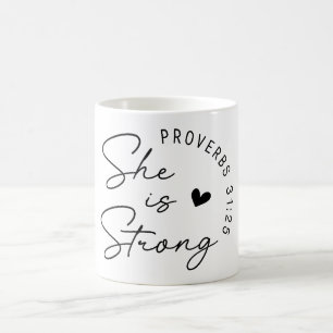 Taza De Café Cristiana inspiradora es fuerte