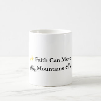 Taza De Café Cristiana La Fe Mueve Montañas