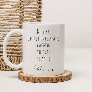 Taza De Café Cristiano Alimentado Por El Nombre Personalizado D