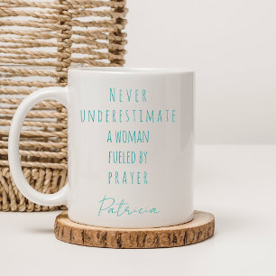 Taza De Café Cristiano Alimentado Por Nombre Personalizado De O