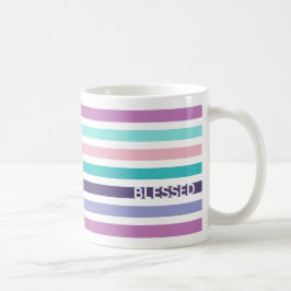 Taza De Café Cristiano BENDIDO Moderno Pastel Striped