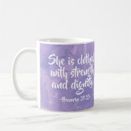 Taza De Café Cristiano de la biblia de los proverbios 31 de la