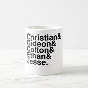 Taza De Café Cristiano del novio del libro, Gideon, Colton,