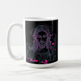 Taza De Café Cristiano Onda Cristiana Cuadrícula Anaglifo Jesuc
