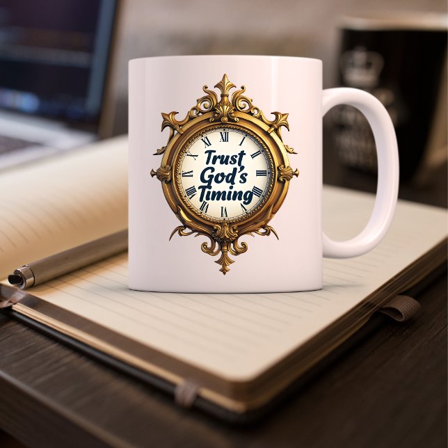 Taza De Café Cristianos inspiradores confían en el momento de D (Inspirational Christian Trust God's Timing Coffee Mug)