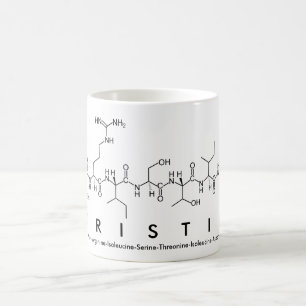 Taza De Café Cristin peptide name mug