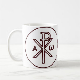 Taza De Café Cristograma sagrado Chi-Rho Arte Fino