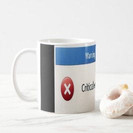 Taza De Café Critical Error — Retro Windows Warning Boxes Graph